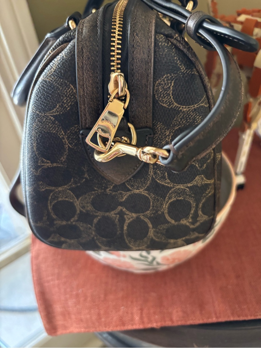 COACH Rowan Satchel Bag in Loved Signature Canvas W/charms - Picture 4 of 13